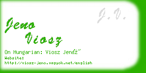 jeno viosz business card